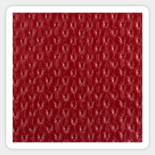 Red leather texture closeup Sticker